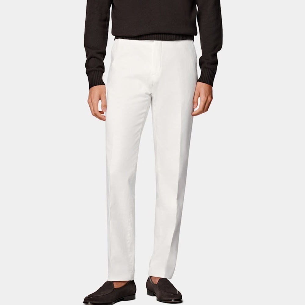 Suit Supply Off-White Slim Leg Straight Chinos - Like New!!